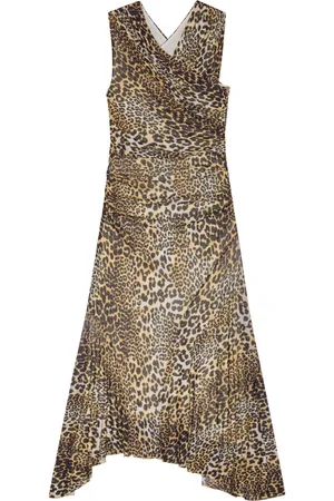 Ganni Leopard-print maxi dres