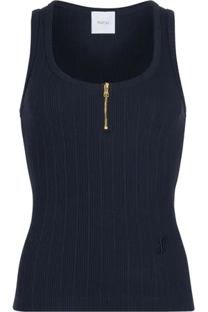Patou Scoop-neck ribbed tank top