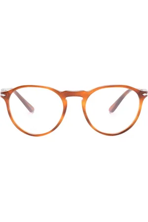 Persol Tortoiseshell-effect round-frame glasses
