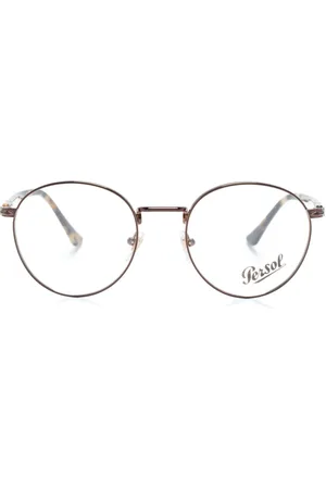 Persol Tortoiseshell-effect round-frame glasses