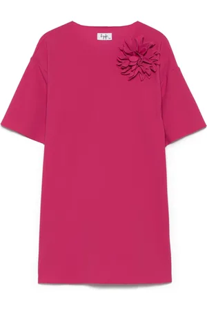 Il gufo Floral-appliqué dress