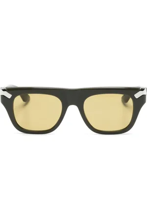 Alexander McQueen Logo-engraved square-frame sunglasses