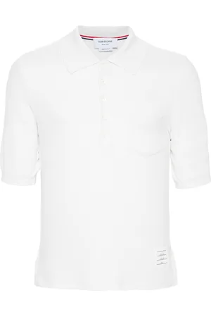 Thom Browne 4-Bar silk polo shirt
