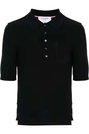 Thom Browne 4-Bar silk polo shirt