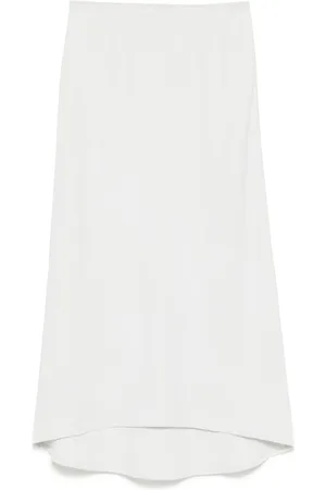 James Perse Bias-cut sateen skirt