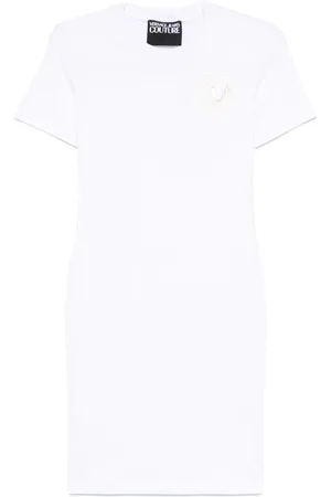 VERSACE Logo-print mini dress