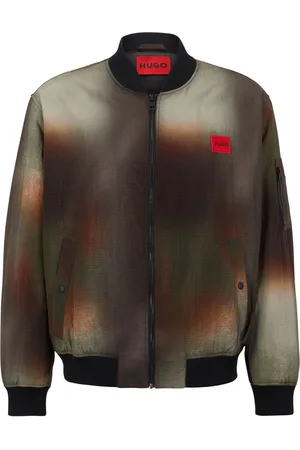 HUGO BOSS Byler logo-patch bomber jacket