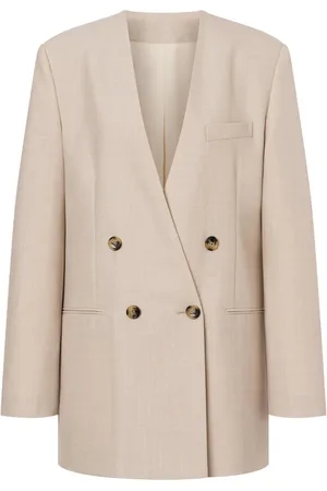 Serafini Lapeless double-breasted blazer