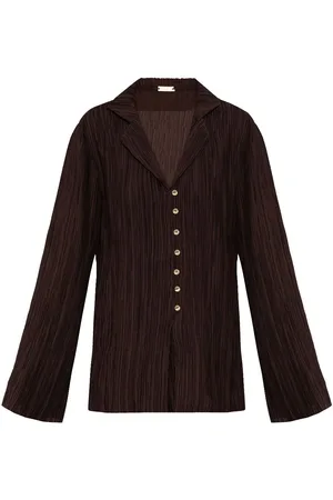 Cult Gaia Textured-finish blouse