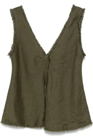 P.A.R.O.S.H. Frayed-brim top