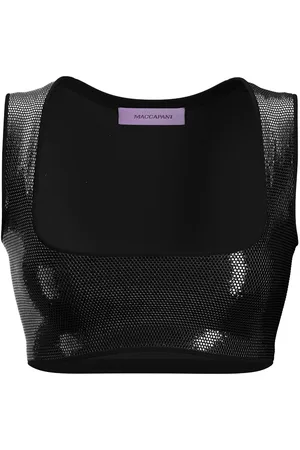 MACCAPANI Rhinestone-embellished crop top