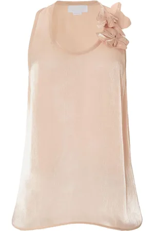 GENNY Floral-appliqué tank top