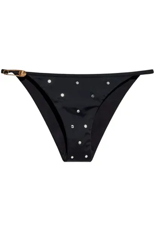 VERSACE Crystal-embellished bikini bottom