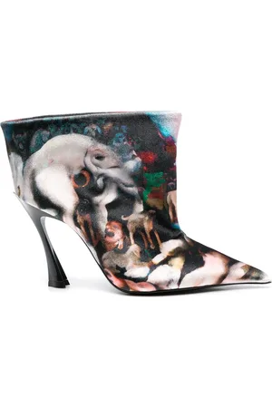MUGLER X Ambera Wellmann 95mm velvet boots