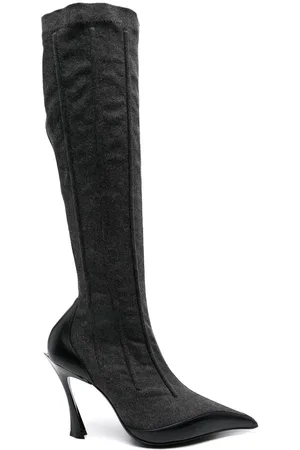 MUGLER 105mm bi-colour fang boots