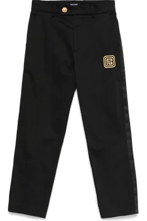 Balmain Embroidered-logo trousers