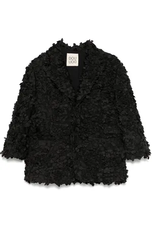 DOUUOD KIDS Floral-appliqué blazer
