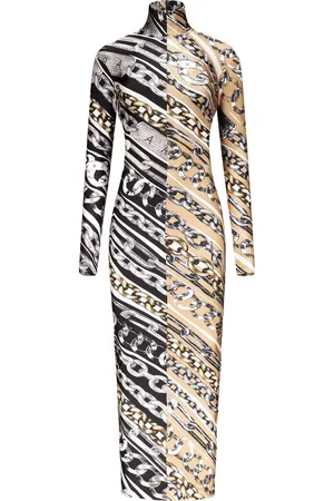 AREA Chain link-print dress