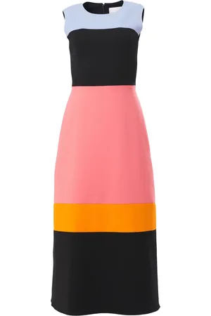 Carolina Herrera Sleeveless colourblock midi dress