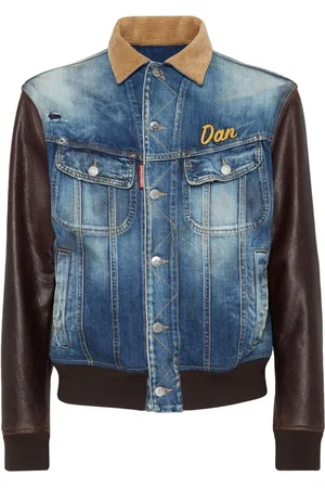 Dsquared2 Mixed-material denim jacket