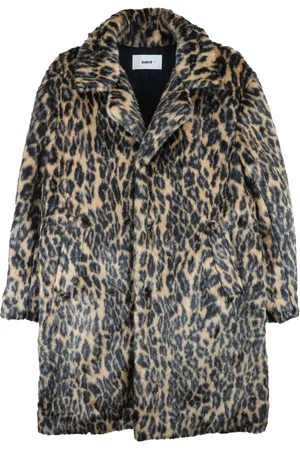 SAINT MXXXXXX Leopard-print faux-fur coat