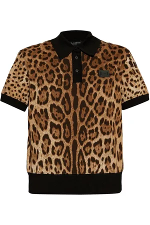 Dolce & Gabbana Leopard-print polo top