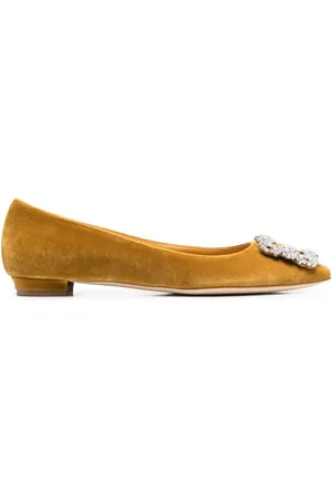 Manolo Blahnik Hangisi appliqué flat pumps