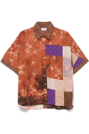 PIERRE-LOUIS MASCIA Patchwork-print shirt
