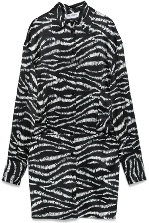 The Attico Zebra-print mini dress