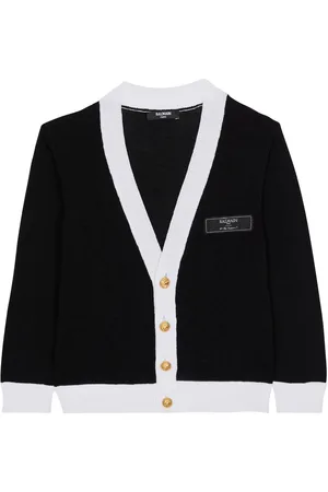 Balmain Two-tone cotton cardigan