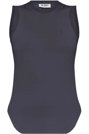 The Attico Logo-embroidered top