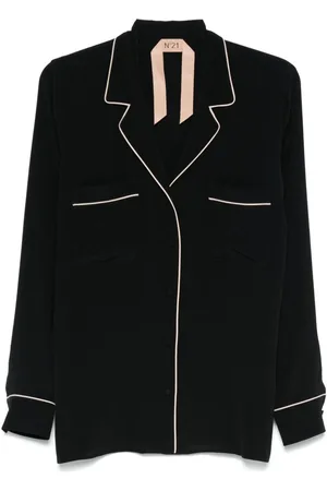 Nº21 Piped trim-detail shirt
