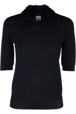 Fabiana Filippi Textured-collar knitted top
