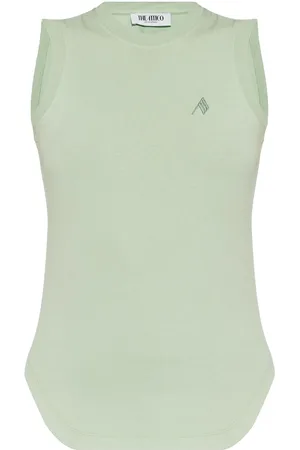 The Attico Logo-embroidered top