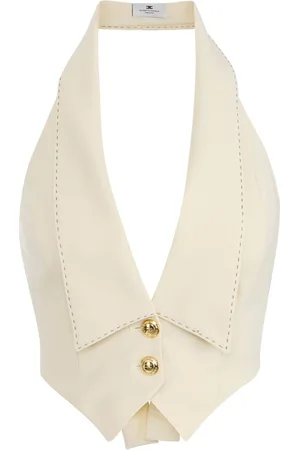 Elisabetta Franchi Contrasting topstitching waistcoat
