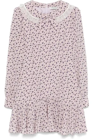 Alessandra Rich Rose-print mini dress