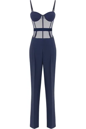 Elisabetta Franchi Crepe tulle jumpsuit