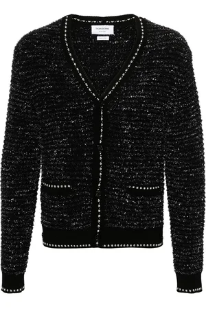 Thom Browne V-neck tweed cardigan