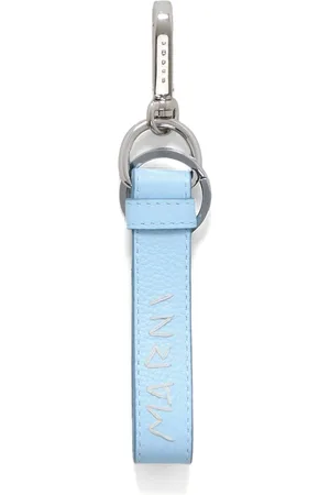 Marni Logo-embroidered leather keyring