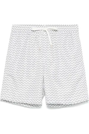 ELEVENTY Chevron-print swim shorts