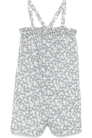 Il gufo Floral-print cotton romper