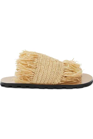 Jil Sander Flat straw sandals