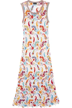 Etro Floral-lace midi dress