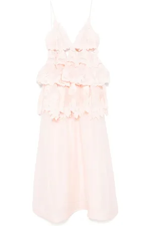 ZIMMERMANN Tiered lace maxi dress