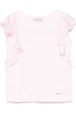 MONNALISA Ruffled-trim tank top