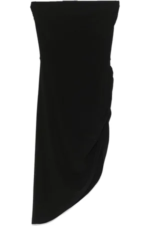 Norma Kamali Side-drape strapless mini dress