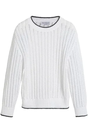 Brunello Cucinelli Ribbed openwork sweater