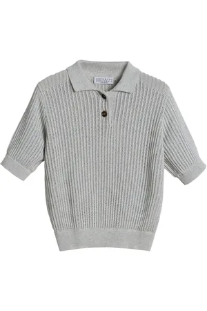 Brunello Cucinelli Sparkling knitted polo shirt