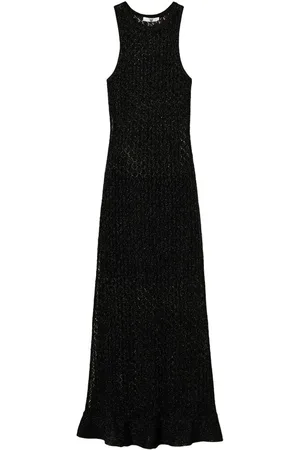 Twin-Set Lurex pointelle-knit dress