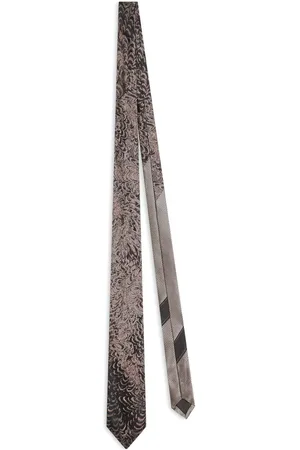 DRIES VAN NOTEN Printed silk tie